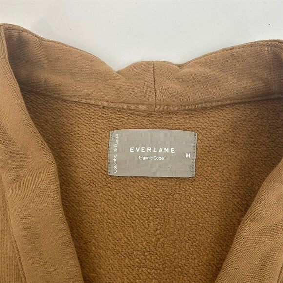 Everlane Varsity Cardigan Tawny Brown Camel Ochre Organic Cotton, Medium - Picture 5 of 6